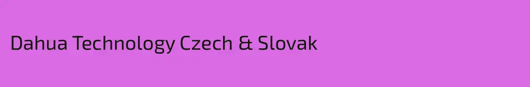Dahua Technology Czech & Slovak